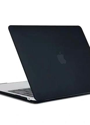 Чехол накладка matt case для macbook pro 14.2 дюйма m1 m2 m3 m4 защита от царапин черный