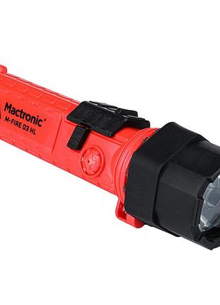 Фонарь пожарный mactronic m-fire 03 hl 400 лм красный ударопрочный для спасательных операций