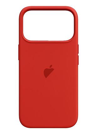 Чехол силиконовый для iphone 17 pro max защитный красный аксессуар для защиты телефона