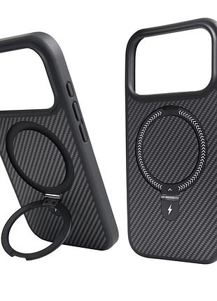 Чехол nofelet carbon case с magsafe для iphone 17 pro max черный защитный аксессуар для смартфона