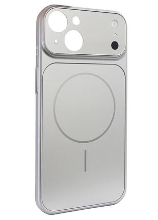 Чехол nofelet tpu противоударный с magsafe для iphone 14 серебристый