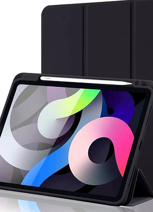 Чохол для ipad air 11 дюймів 2024 2025 smart case з тримачем для стилуса чорний для захисту та зручності використання