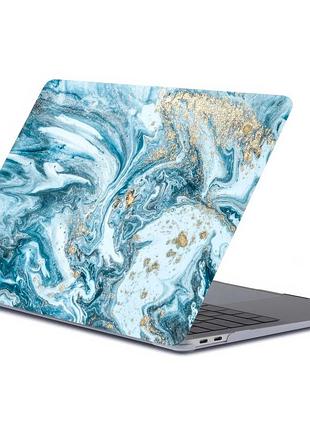 Чехол для macbook pro 14.2 дюйма накладка print case с защитой синего желтого цвета