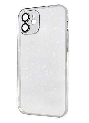 Чохол силіконовий brilliant case для iphone 11 протиударний сріблястий із захистом камери