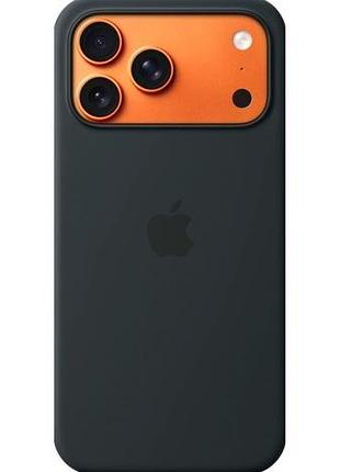 Чехол силиконовый silicone case с magsafe для iphone 17 pro защита камеры черный