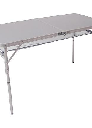 Стол bo-camp premium 120x60 см серый алюминиевый для кемпинга и отдыха максимальная нагрузка 20 кг