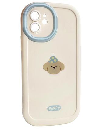 Чохол силіконовий paws case для iphone 12 протиударний із захистом камери колір puppy — cream