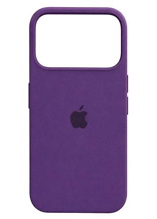 Чехол силиконовый silicone case full для iphone 17 pro защита камеры противоударный пурпурный