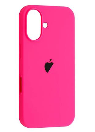 Чехол для iphone 16 plus силиконовый защитный hot pink для стильного оформления и защиты телефона