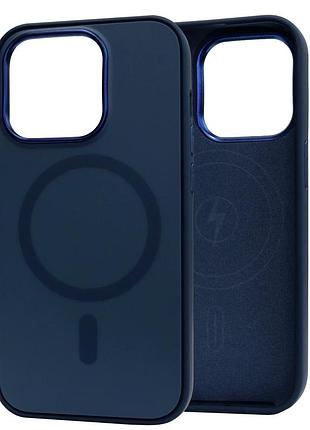 Чохол силіконовий nofelet tech magsafe case для iphone 14 pro захист камери з посиленими кутами синій