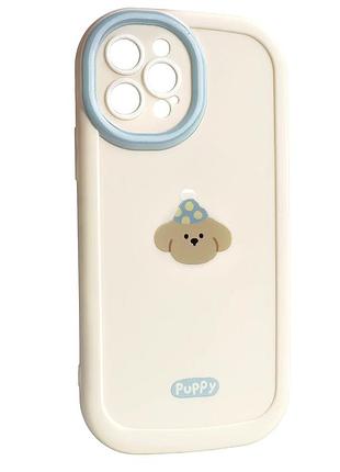 Чехол силиконовый paws case для iphone 11 pro max противоударный с защитой камеры цвет puppy cream