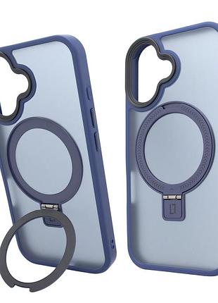 Чехол nofelet matt ring case magsafe для iphone 16 синий защитный аксессуар для стильного оформления