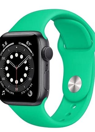 Силиконовый ремешок silicone sport band для apple watch 38mm 40mm 41mm 42mm series 10 11 защитный для занятий спортом цвет spearmi