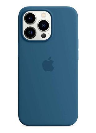 Чохол силіконовий magsafe протиударний для iphone 13 pro із захистом камери синій