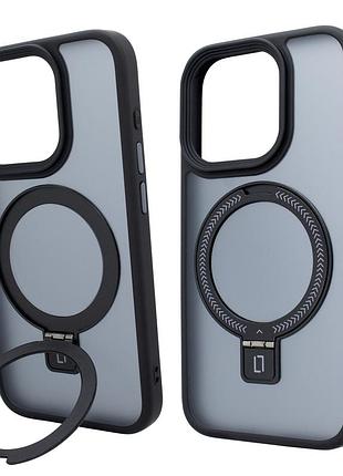 Чехол nofelet matt ring case magsafe для iphone 16 pro черный защитный аксессуар с функцией магнитного крепления