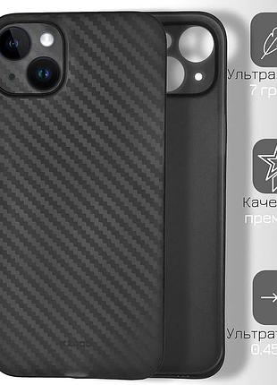 Чехол k-doo air carbon противоударный для iphone 14 черный
