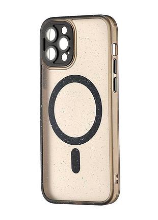 Чехол силиконовый с magsafe защита камеры для iphone 12 pro черный