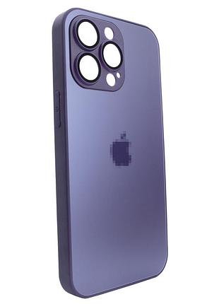Чехол ag glass для iphone 13 pro матовый с magsafe защита камеры цвет deep purple