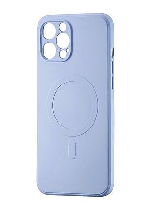 Чехол tpu with magsafe защита камеры для iphone 12 pro max лавандовый