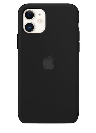 Чехол silicone case для iphone 11 черный защитный аксессуар для надежной защиты телефона