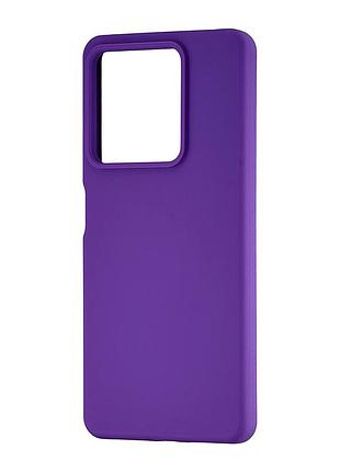 Чехол силиконовый противоударный для redmi note 13 5g фиолетовый