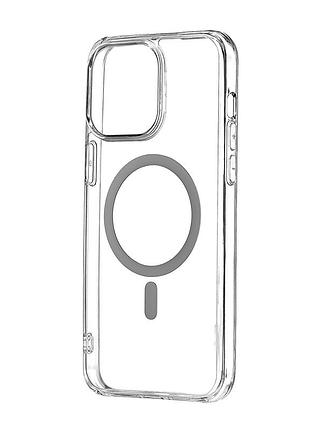 Чохол силіконовий прозорий з magsafe протиударний для iphone 15 pro max