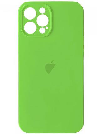 Чехол silicone case для iphone 11 pro яркий защитный аксессуар с полным доступом к камере lime green