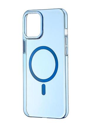 Чохол tpu magsafe протиударний для iphone 12 pro max блакитний