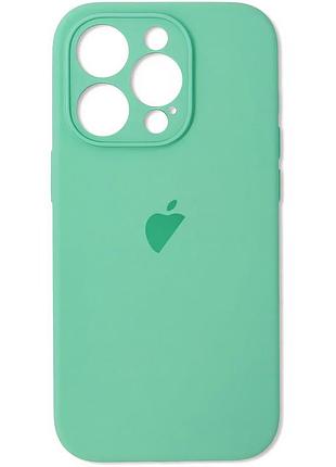 Чехол silicone case для iphone 14 pro max защитный с полным доступом к камере цвет spearmint