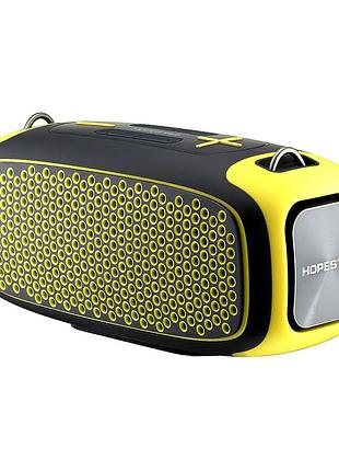 Портативна bluetooth-колонка hopestar a30 жовта з картою пам'яті та 3.5 мм роз'ємом