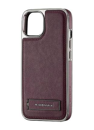 Чехол jinduka leather hybrid противоударный для iphone 13 фиолетовый кожзам