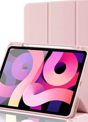 Чехол smart case для ipad pro 11 2018 2020 2021 2022 с держателем для карандаша защитный розовый песок