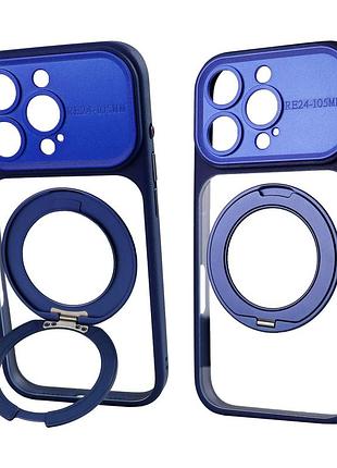 Чехол противоударный nofelet optic ring case для iphone 16 pro max с защитой камеры синий