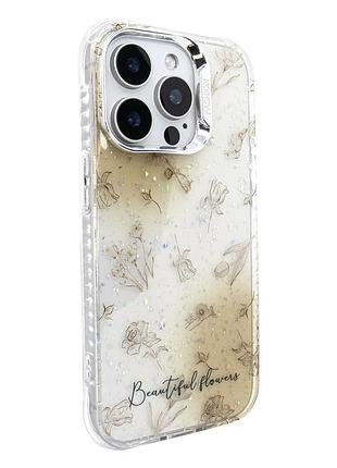 Чехол для iphone 14 pro max с цветами glimmer garden защита от ударов и царапин для стильного дизайна