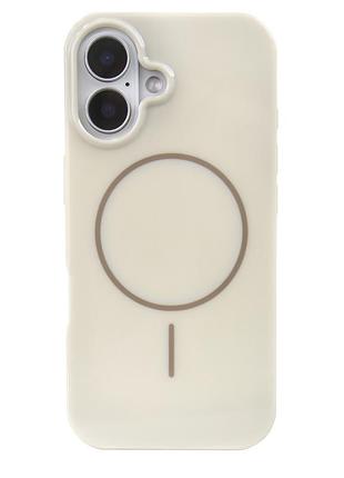 Чохол для iphone 16 glossy magsafe білий стильний аксесуар для захисту та заряджання смартфона