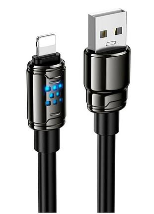 Кабель hoco u143 joy usb/lightning 1.2м 2.4a для iphone черный