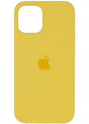 Чехол silicone case для iphone 13 pro max желтый защитный аксессуар для надежной защиты устройства