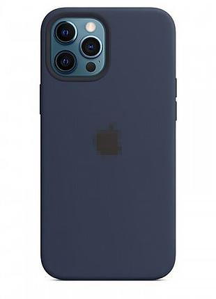 Чехол silicone case для iphone 15 pro max защитный аксессуар в цвете midnight blue