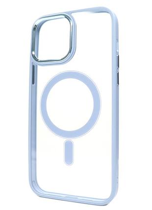 Чехол crystal guard magsafe для iphone 14 pro max защитный синий для стильной защиты телефона