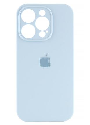 Чехол silicone case full camera для iphone 14 pro защитный аксессуар для защиты камеры и корпуса sky blue