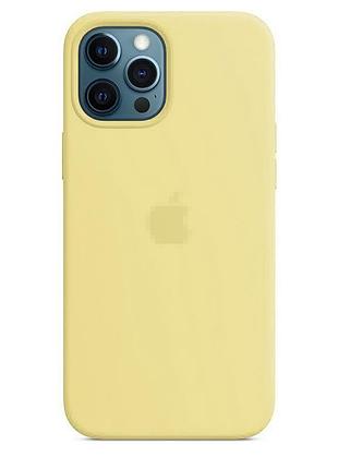 Чехол silicone case для iphone 15 pro max желтый стильный защитный аксессуар для надежной защиты телефона