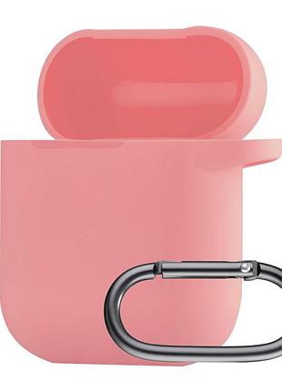 Чехол силиконовый противоударный для airpods 1/2 розовый 1,2mm