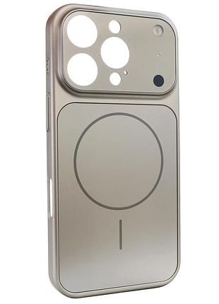 Чехол nofelet ag glass case с magsafe для iphone 16 pro противоударный с защитой камеры цвет titanium