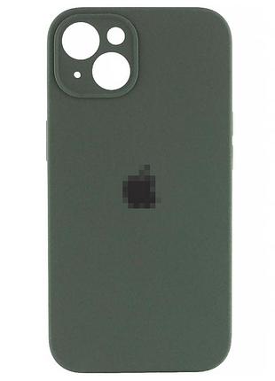 Чехол silicone full camera для iphone 15 защитный аксессуар с функцией защиты объектива cyprus green