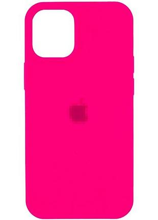 Чехол silicone case для iphone 12 12 pro яркий защитный аксессуар hot pink для надежной защиты телефона