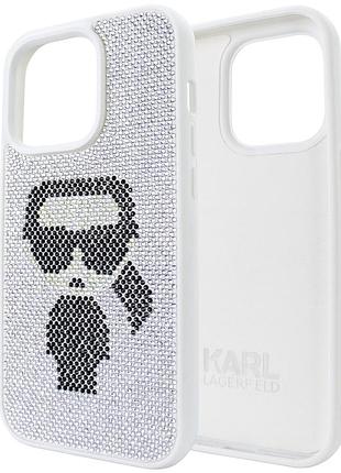 Чехол rock case karl lagerfeld для iphone 15 pro max белый стильный защитный аксессуар