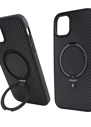 Чохол nofelet carbon case з magsafe для iphone 11 чорний протиударний аксесуар для захисту телефона
