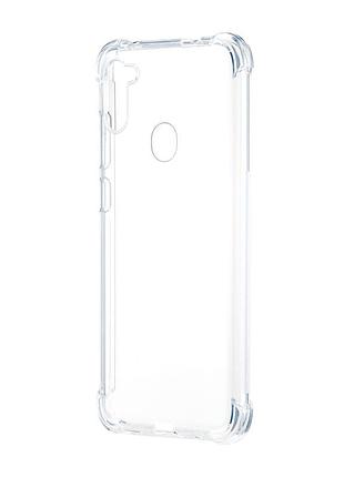 Чехол силиконовый ударопрочный для samsung a11/m11 прозрачный