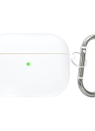 Чехол для airpods pro белый из микрофибры для защиты и хранения наушников