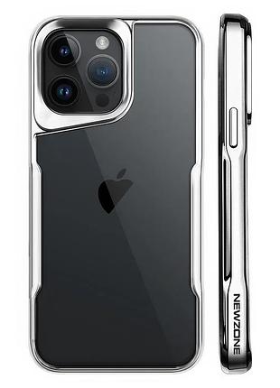Чехол metal shell case для iphone 13 pro max серебристый защитный аксессуар для стильного оформления